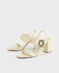 CHARLES & KEITH - Giày sandal cao gót Back Strap Block Heel