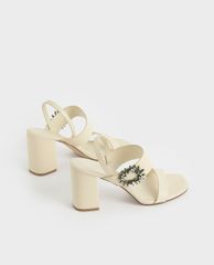 CHARLES & KEITH - Giày sandal cao gót Back Strap Block Heel