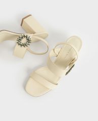 CHARLES & KEITH - Giày sandal cao gót Back Strap Block Heel