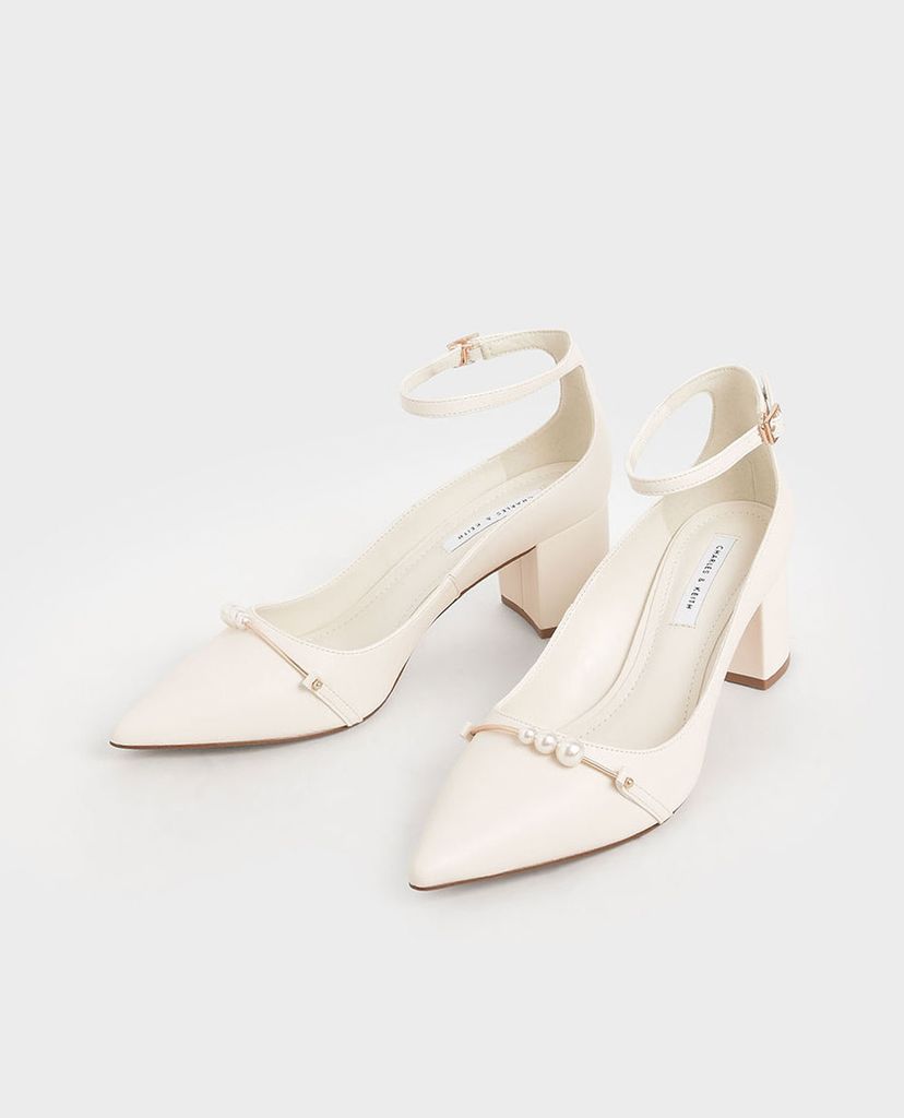 CHARLES & KEITH - Giày cao gót Embellished Pointed Toe Pumps