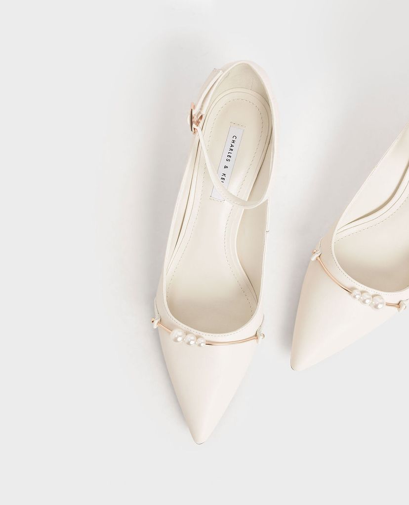 CHARLES & KEITH - Giày cao gót Embellished Pointed Toe Pumps