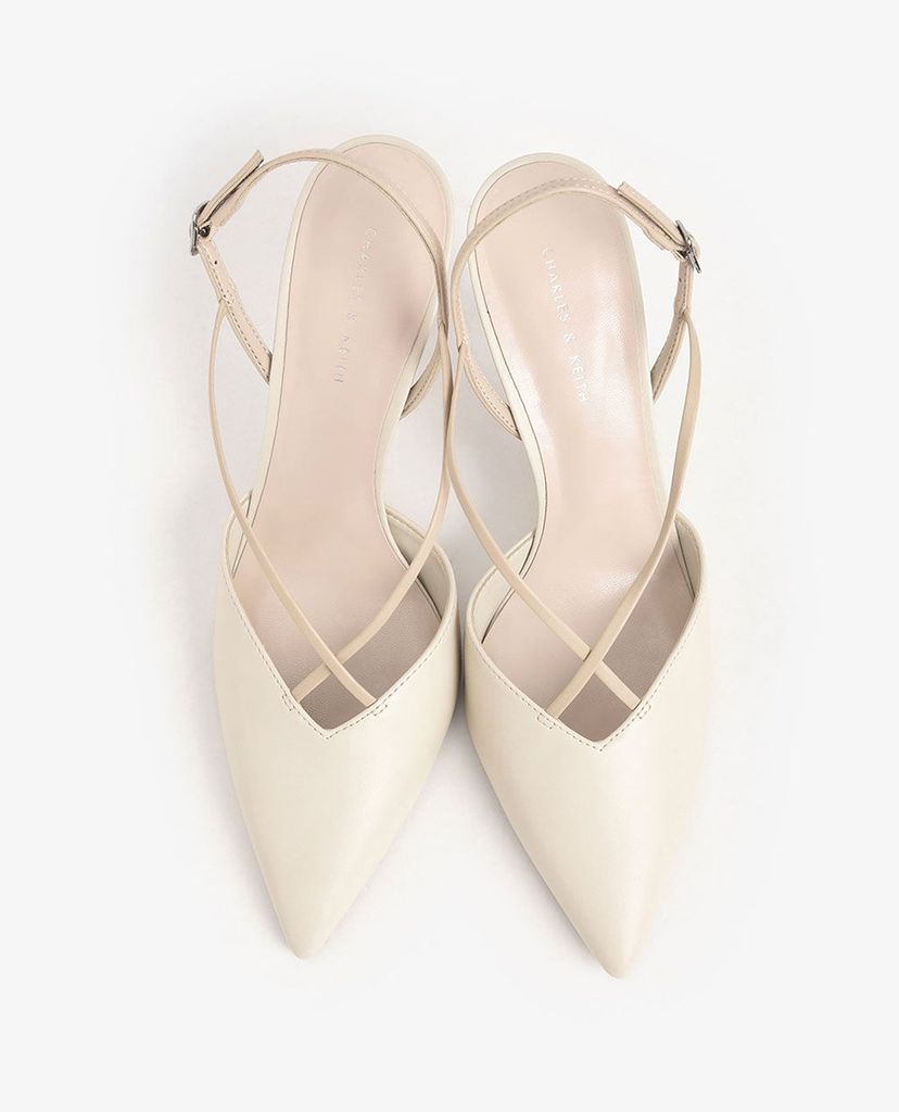 CHARLES & KEITH - Giày cao gót mũi nhọn quai chéo hiện đại