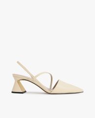 CHARLES & KEITH - Giày cao gót mũi nhọn Asymmetric Strap Geometric