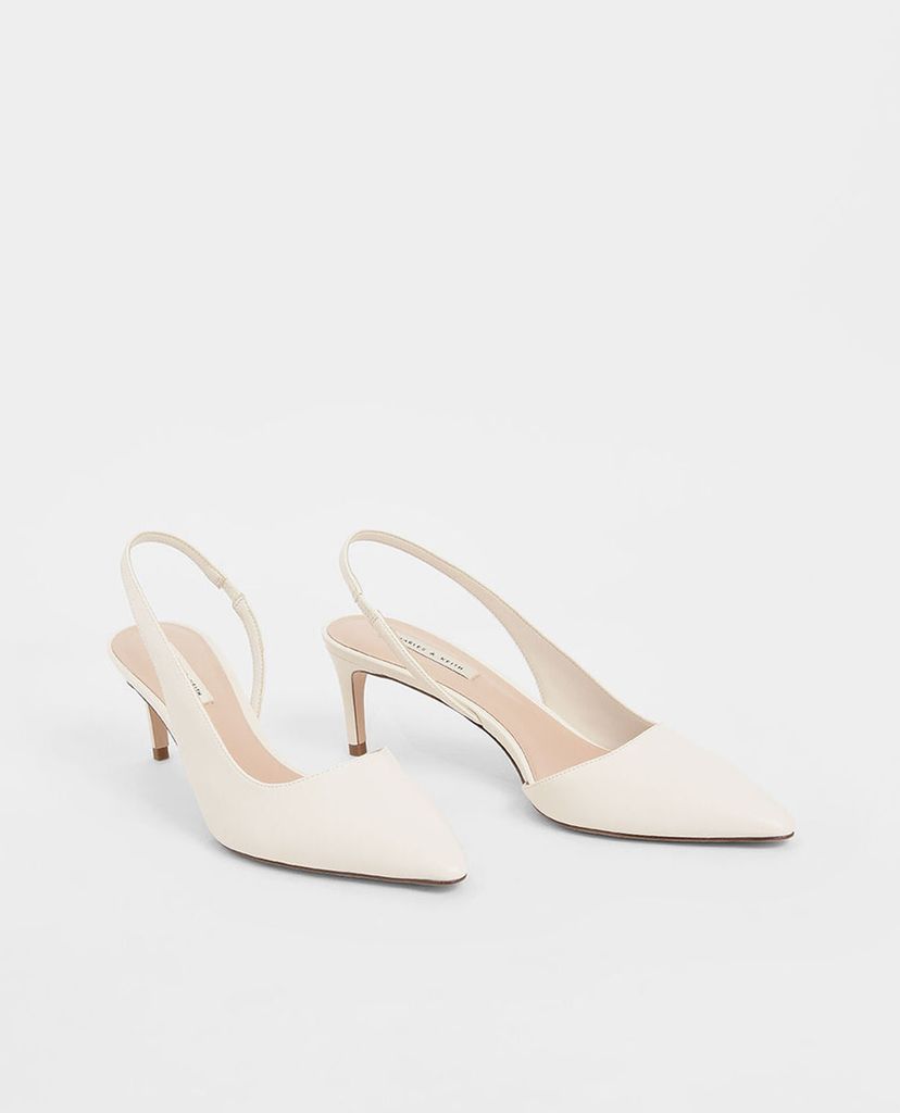 CHARLES & KEITH - Giày cao gót mũi nhọn Half D Orsay Slingback