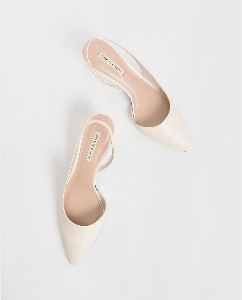 CHARLES & KEITH - Giày cao gót mũi nhọn Half D Orsay Slingback