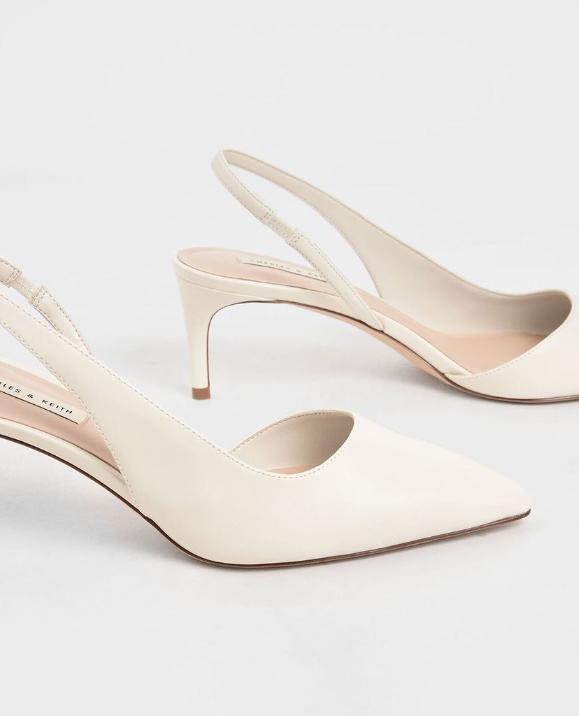CHARLES & KEITH - Giày cao gót mũi nhọn Half D Orsay Slingback