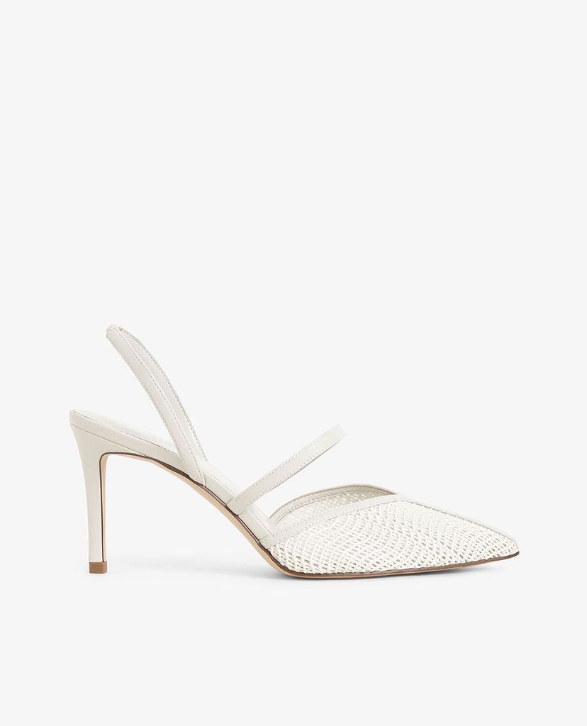 CHARLES & KEITH - Giày cao gót mũi nhọn Woven Mary Jane Slingback