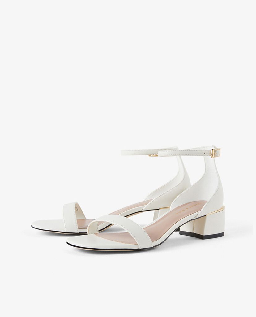 CHARLES & KEITH - Giày sandal cao gót hở mũi Ankle Strap