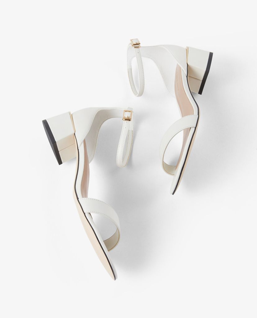 CHARLES & KEITH - Giày sandal cao gót hở mũi Ankle Strap