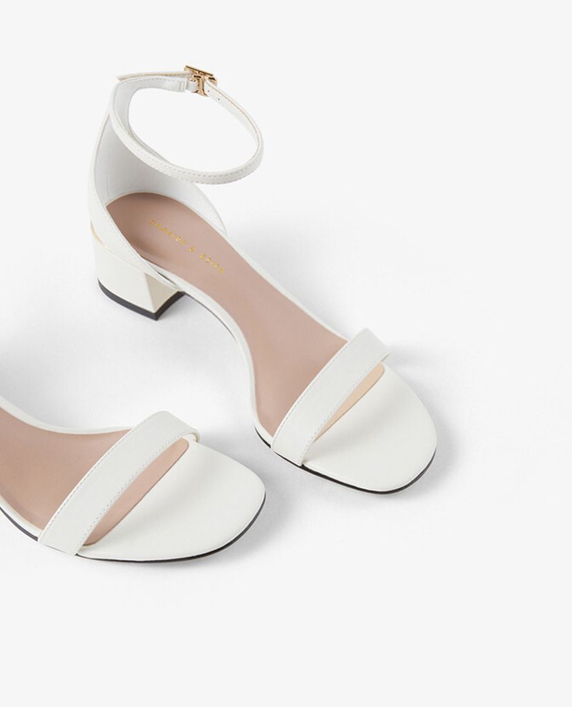 CHARLES & KEITH - Giày sandal cao gót hở mũi Ankle Strap
