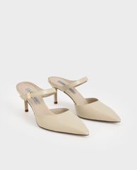 CHARLES & KEITH - Giày cao gót mũi nhọn hở gót hiện đại