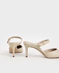 CHARLES & KEITH - Giày cao gót mũi nhọn hở gót hiện đại