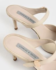 CHARLES & KEITH - Giày cao gót mũi nhọn hở gót hiện đại