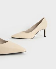 CHARLES & KEITH - Giày cao gót mũi nhọn Toe Cap See Through