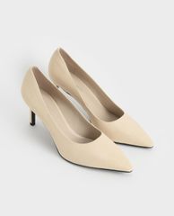 CHARLES & KEITH - Giày cao gót mũi nhọn Toe Cap See Through