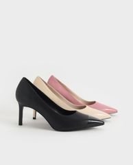 CHARLES & KEITH - Giày cao gót mũi nhọn Toe Cap See Through