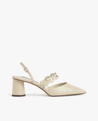 CHARLES & KEITH - Giày cao gót mũi nhọn Woven Strap Slingback