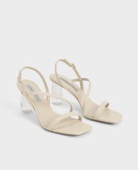CHARLES & KEITH - Giày cao gót sandals See Through Sculptural Heel