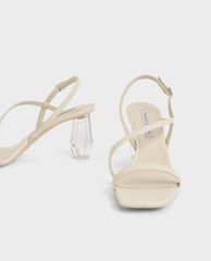 CHARLES & KEITH - Giày cao gót sandals See Through Sculptural Heel