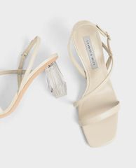 CHARLES & KEITH - Giày cao gót sandals See Through Sculptural Heel