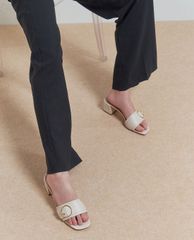 CHARLES & KEITH - Giày cao gót quai ngang đế vuông Ring Detail