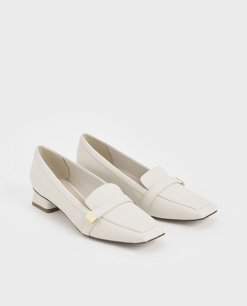 CHARLES & KEITH - Giày cao gót mũi vuông đế trụ Square Toe Penny