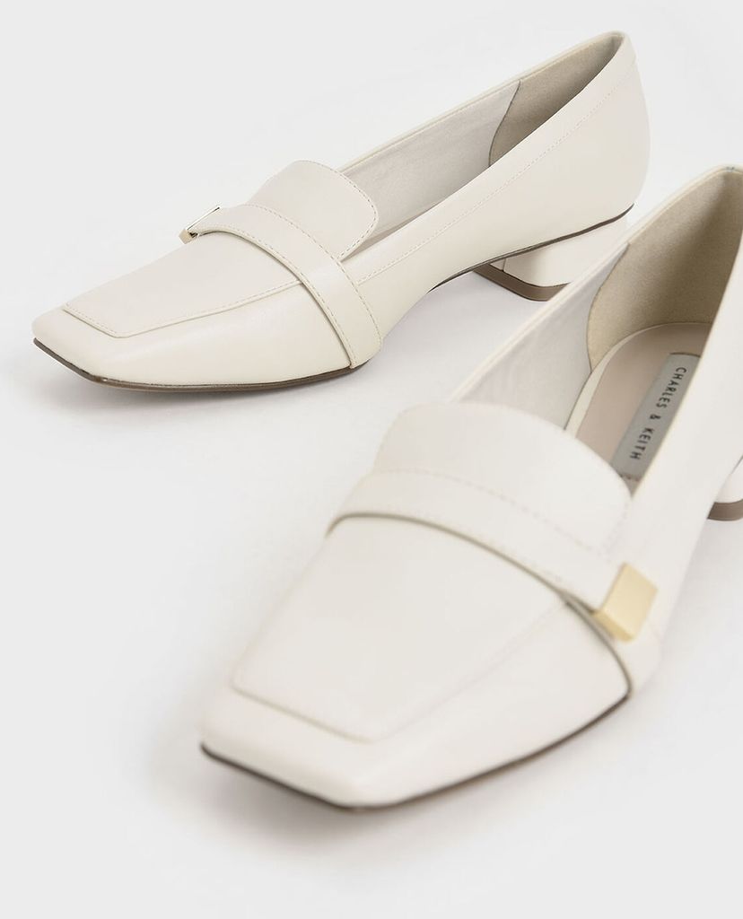 CHARLES & KEITH - Giày cao gót mũi vuông đế trụ Square Toe Penny