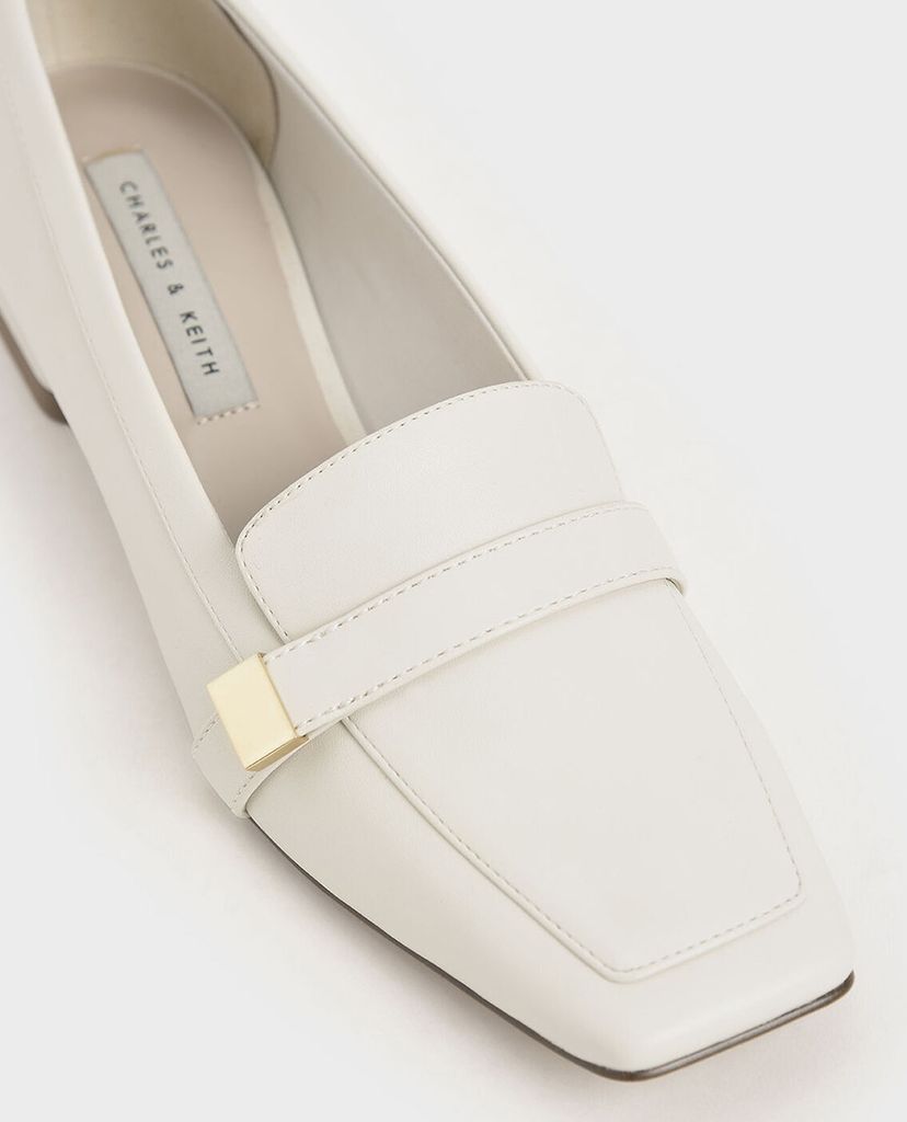 CHARLES & KEITH - Giày cao gót mũi vuông đế trụ Square Toe Penny