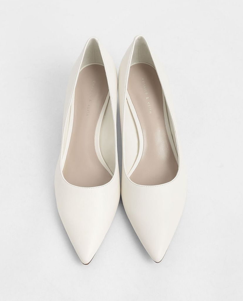CHARLES & KEITH - Giày cao gót mũi nhọn Metal Accented Pointed