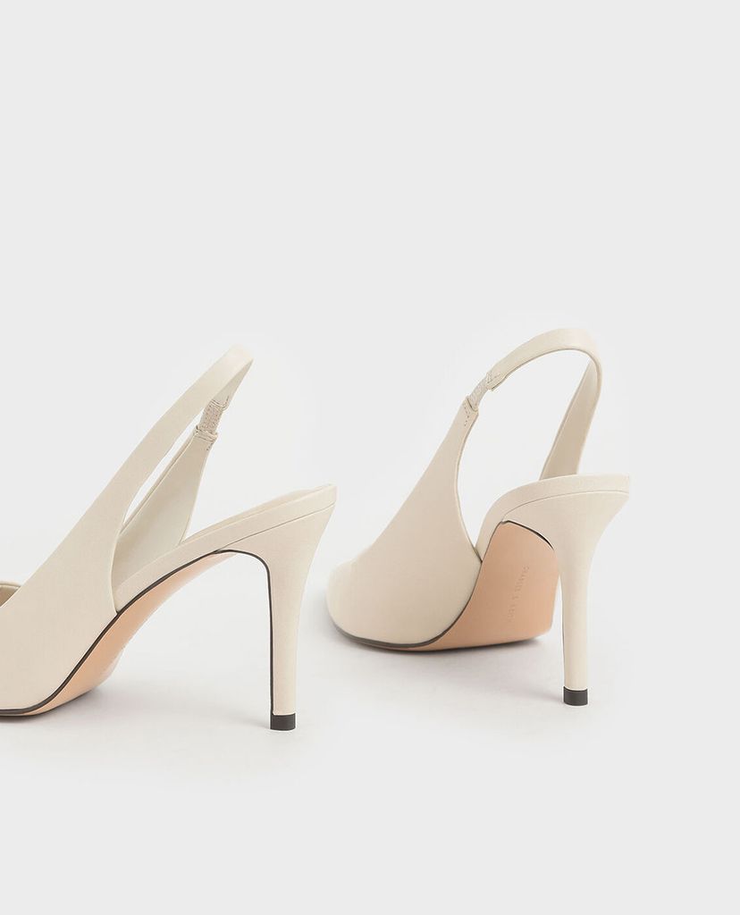 CHARLES & KEITH - Giày cao gót mũi nhọn Slingback Pointed
