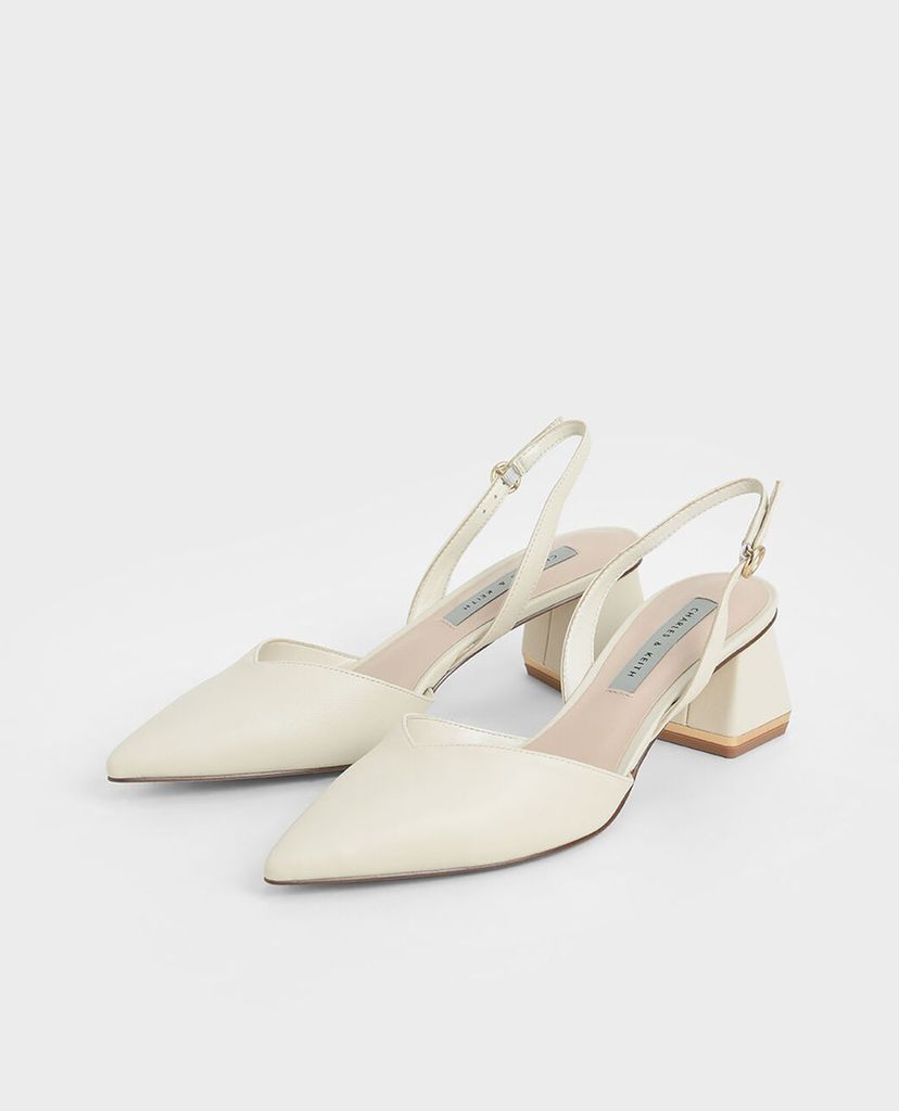 CHARLES & KEITH - Giày cao gót mũi nhọn Trapeze Heel Slingback