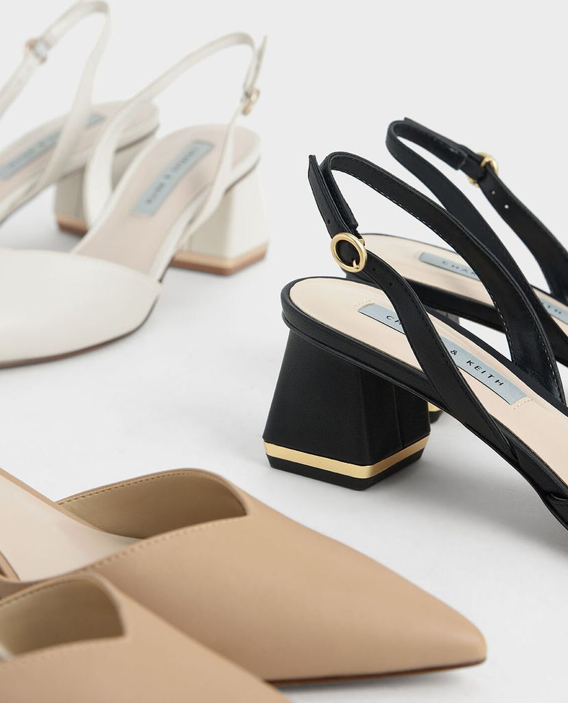 CHARLES & KEITH - Giày cao gót mũi nhọn Trapeze Heel Slingback