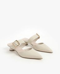 CHARLES & KEITH - Giày cao gót mũi nhọn Satin Grommet Buckle