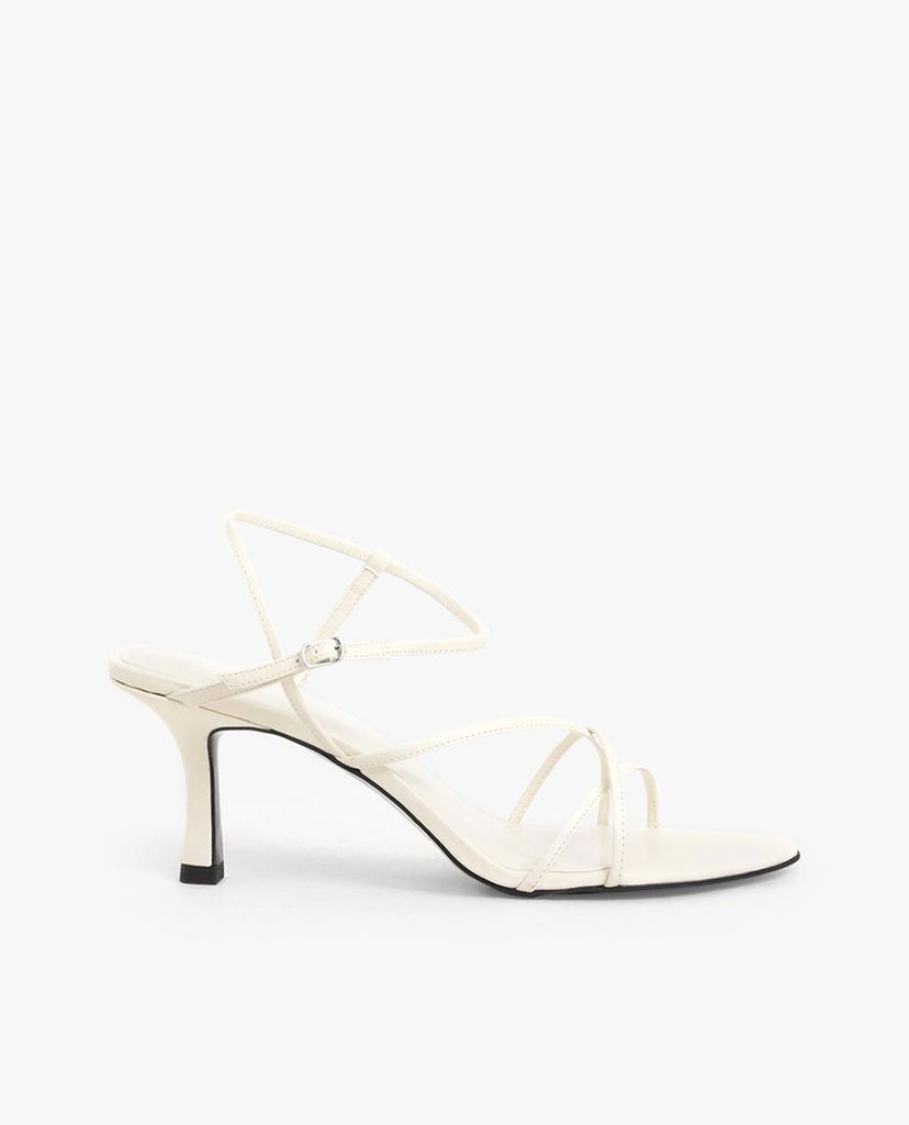CHARLES & KEITH - Giày cao gót hở mũi phối quai thời trang