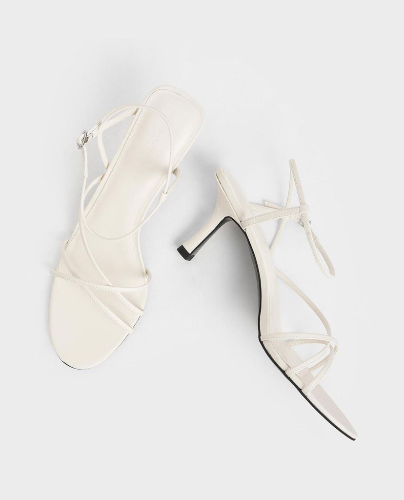 CHARLES & KEITH - Giày cao gót hở mũi phối quai thời trang