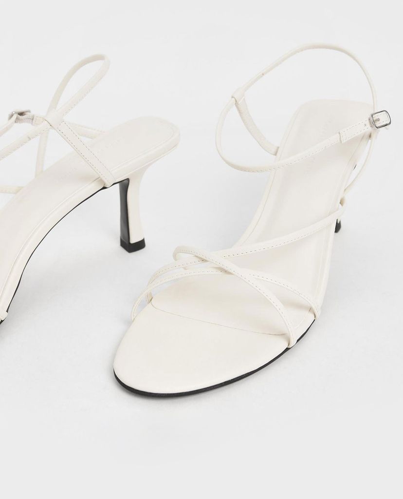 CHARLES & KEITH - Giày cao gót hở mũi phối quai thời trang