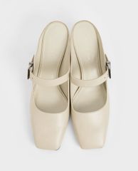 CHARLES & KEITH - Giày cao gót mũi vuông Mary Jane Block