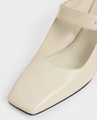 CHARLES & KEITH - Giày cao gót mũi vuông Mary Jane Block