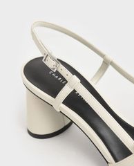 CHARLES & KEITH - Giày cao gót Houndstooth Flower Embellished