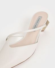 CHARLES & KEITH - Giày cao gót mũi nhọn Asymmetric Strap Chrome Heel