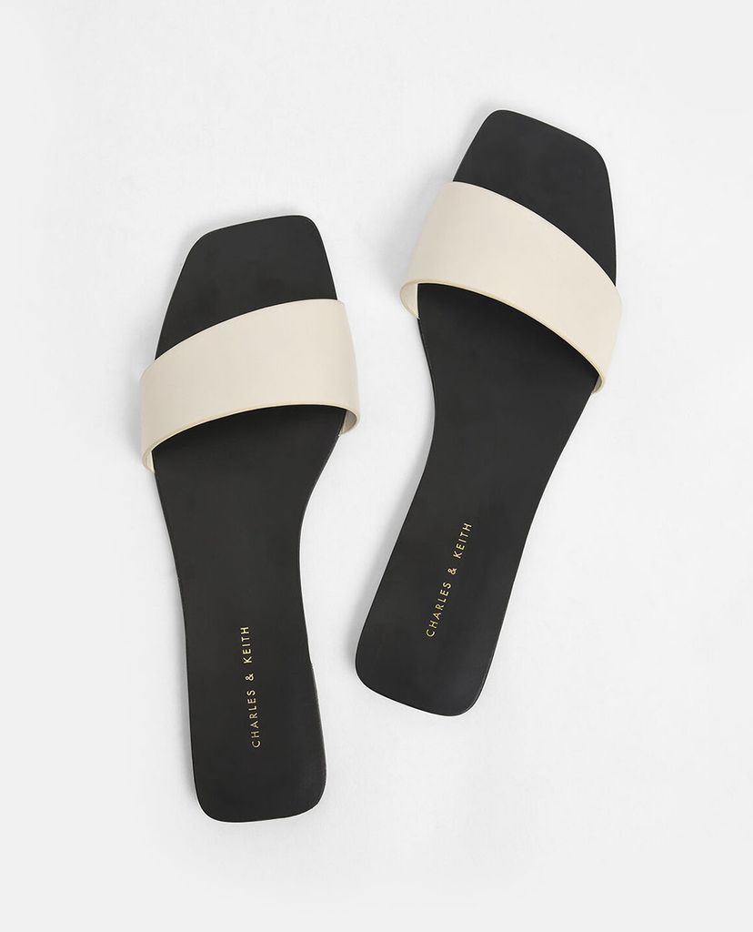 CHARLES & KEITH - Dép nữ quai ngang thanh lịch