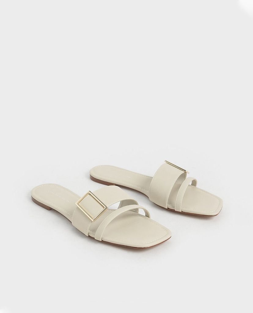 CHARLES & KEITH - Dép nữ quai ngang Buckle Slide