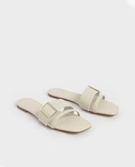 CHARLES & KEITH - Dép nữ quai ngang Buckle Slide