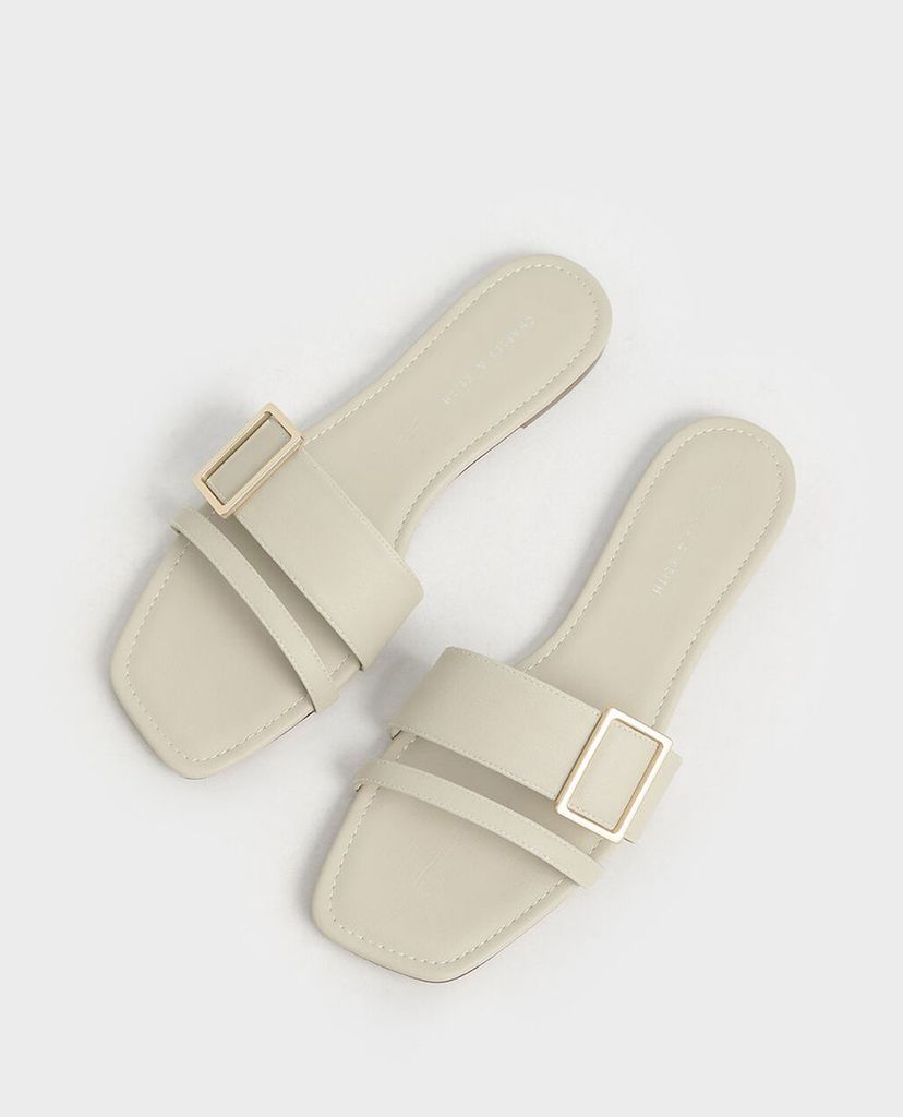 CHARLES & KEITH - Dép nữ quai ngang Buckle Slide