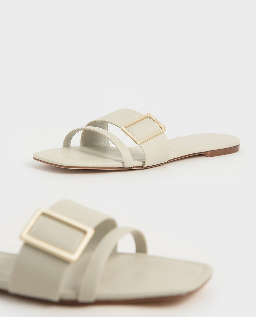 CHARLES & KEITH - Dép nữ quai ngang Buckle Slide