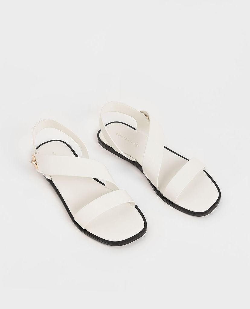 CHARLES & KEITH - Giày sandal nữ quai ngang chéo thời trang