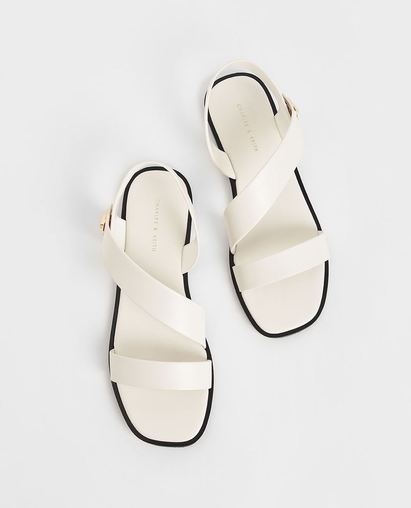 CHARLES & KEITH - Giày sandal nữ quai ngang chéo thời trang