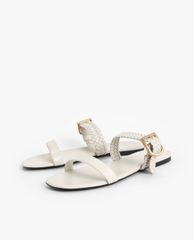 CHARLES & KEITH - Giày sandals nữ quai ngang bản vừa thời trang