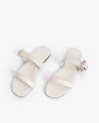 CHARLES & KEITH - Giày sandals nữ quai ngang bản vừa thời trang