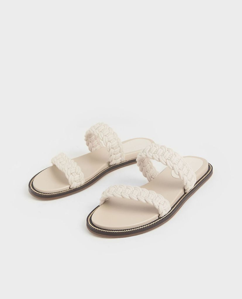 CHARLES & KEITH - Giày sandal nữ quai ngang Rope Slide